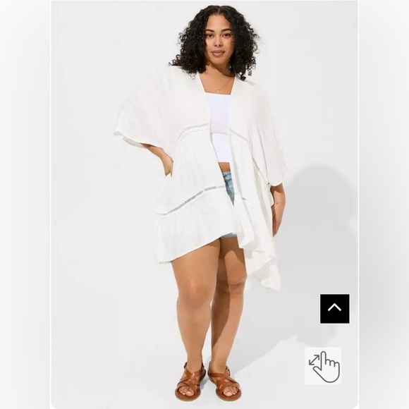 Torrid Flowy Inset Ruana - Picture 3 of 6